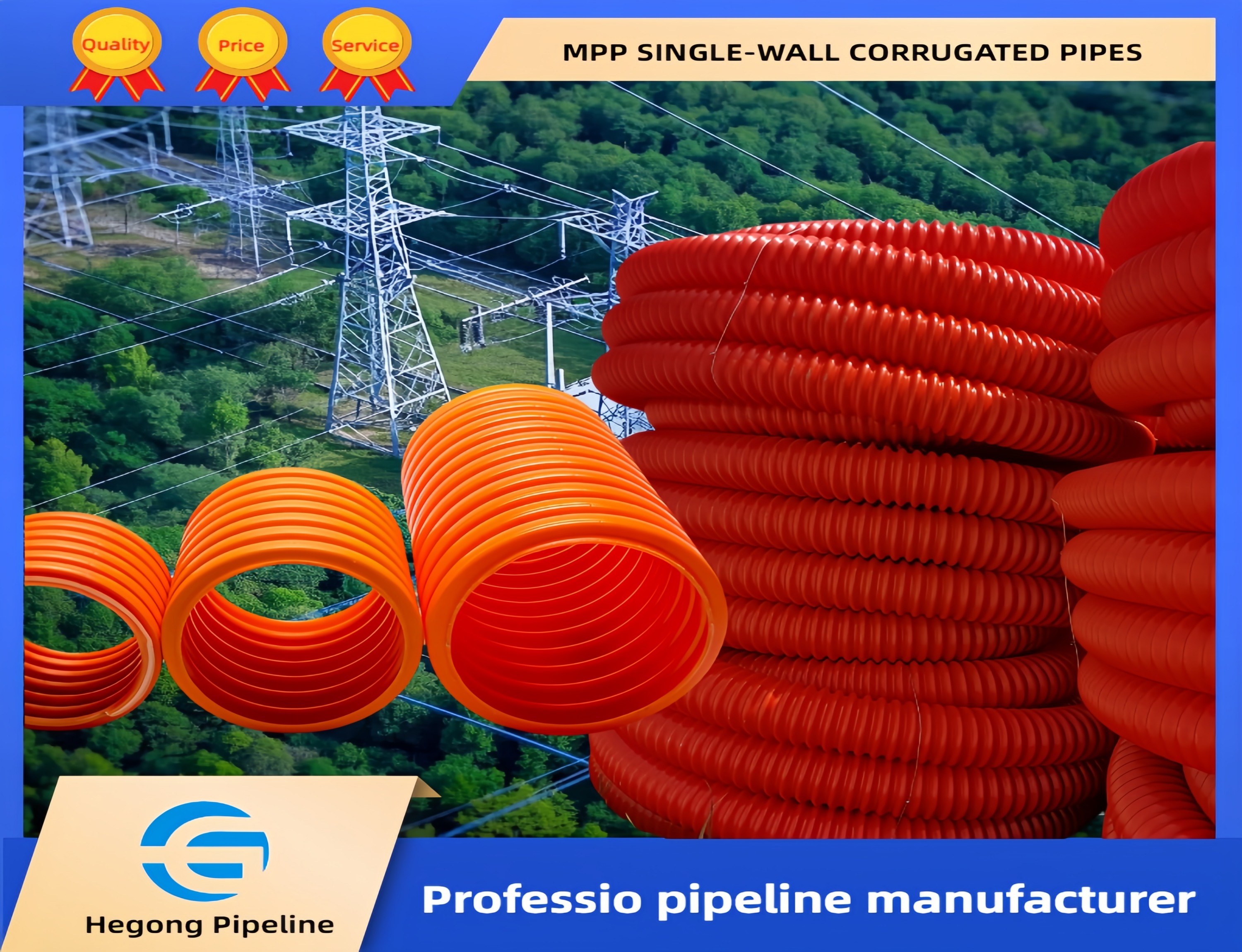 MPP SINGLE-WALL CORRUGATED PIPES