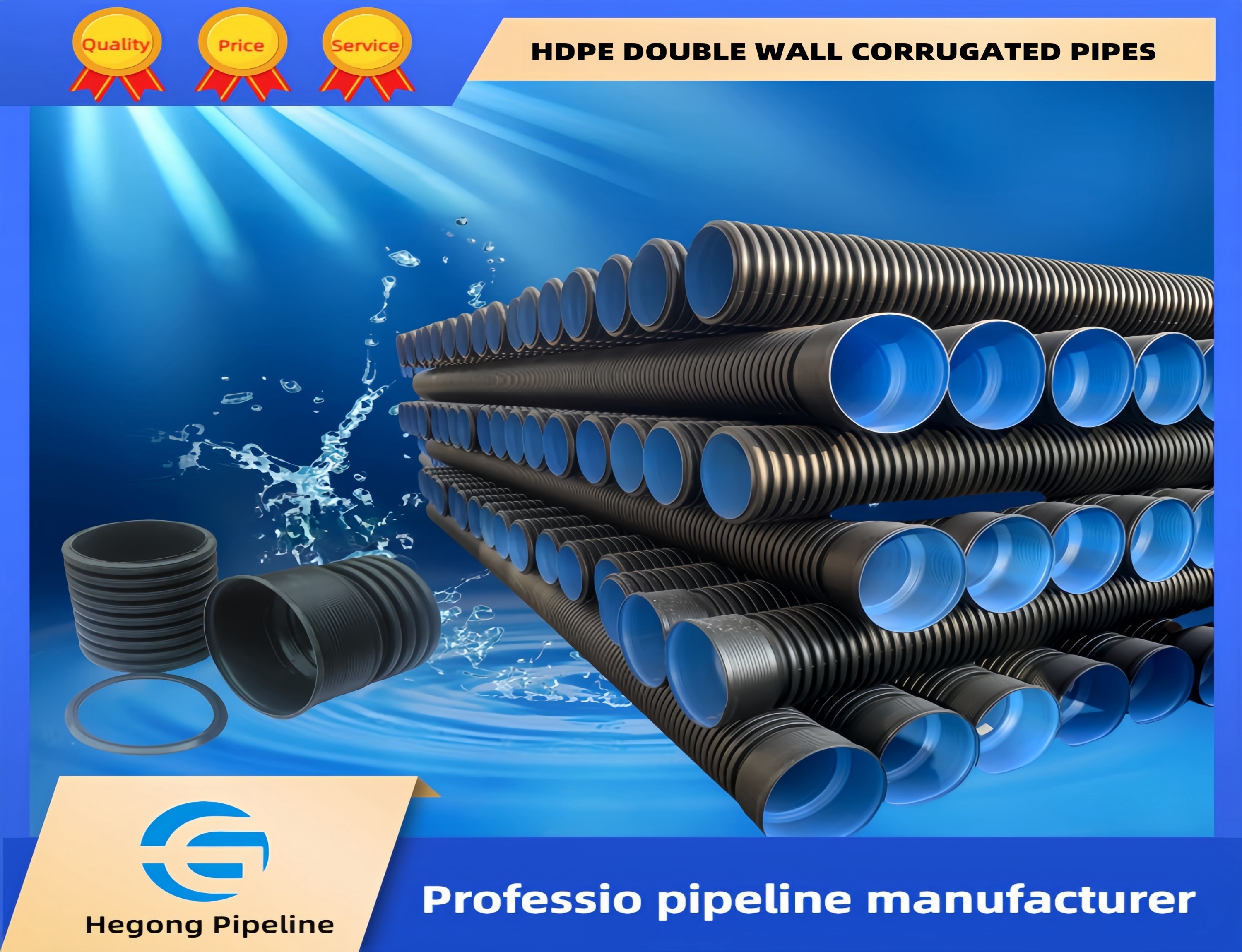 HDPE DOUBLE-WALL CORRUGATED PIPES