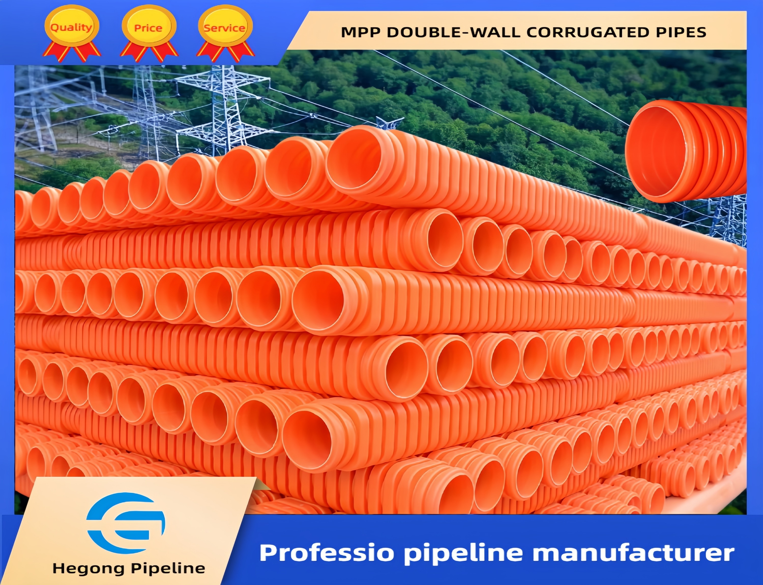 MPP DOUBLE-WALL CORRUGATED PIPES
